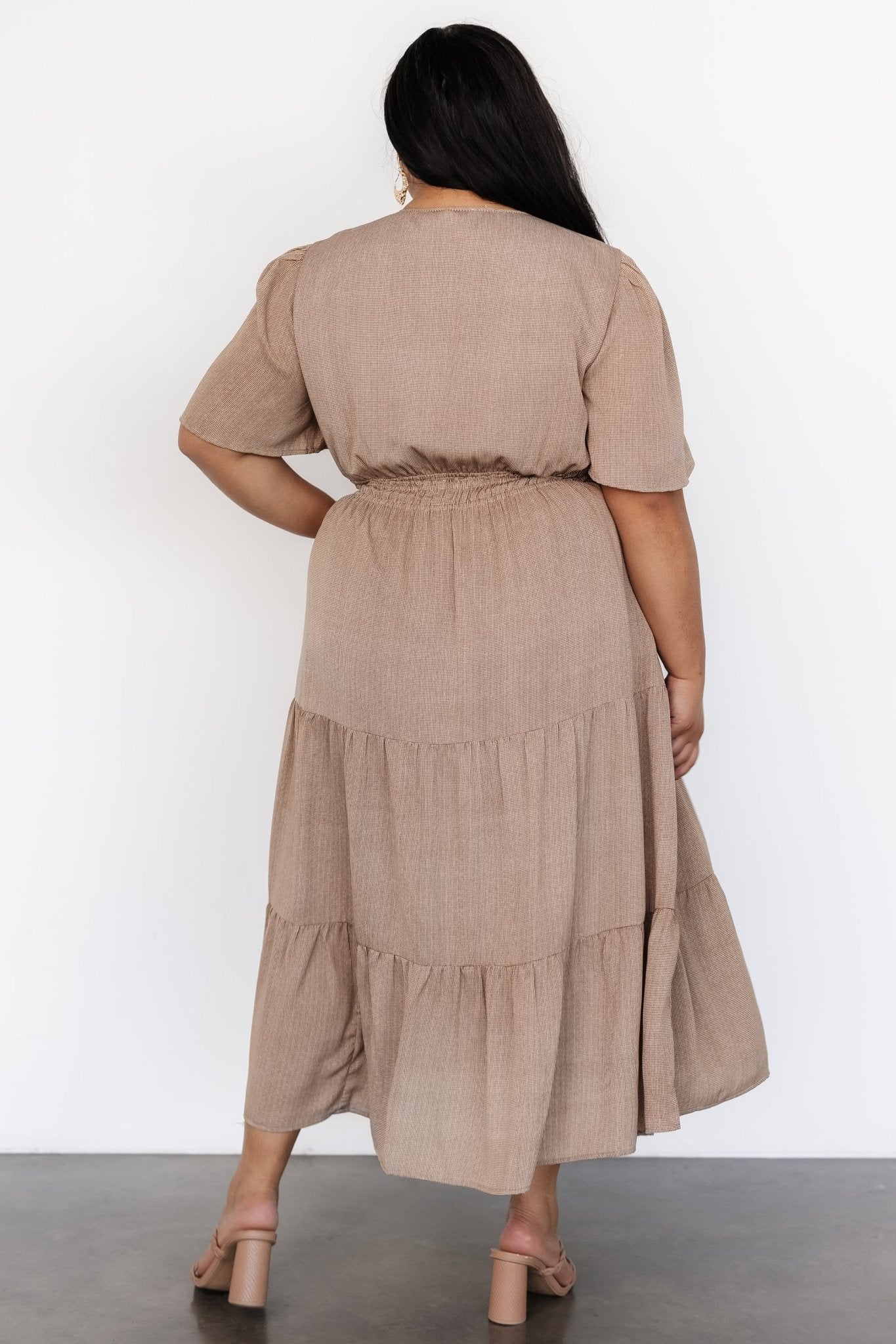 Danielle Tiered Maxi Dress | Brown Print - Baltic Born