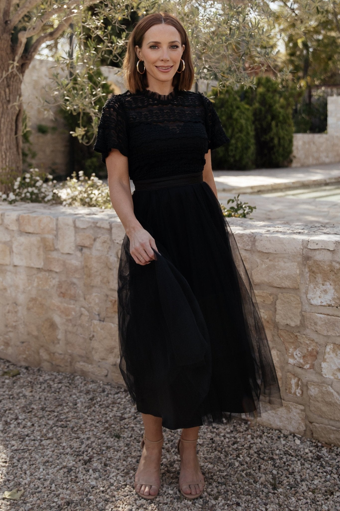 Darcy Tulle Midi Dress | Black - Baltic Born