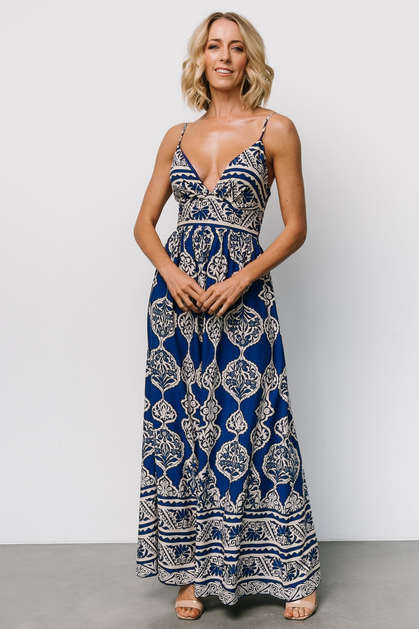 Davinah V Neck Maxi Dress | Blue Print - Baltic Born