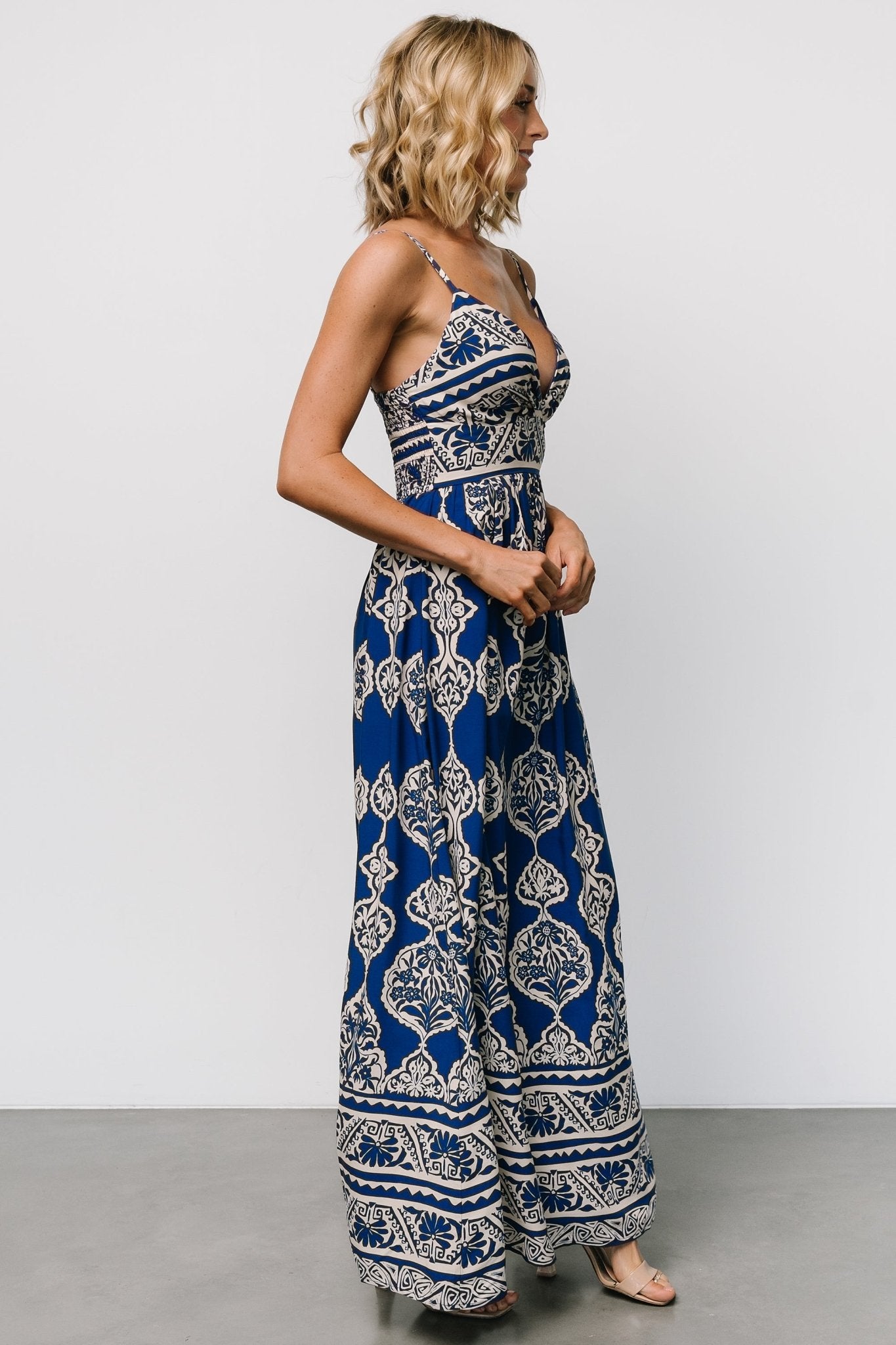 Davinah V Neck Maxi Dress | Blue Print - Baltic Born