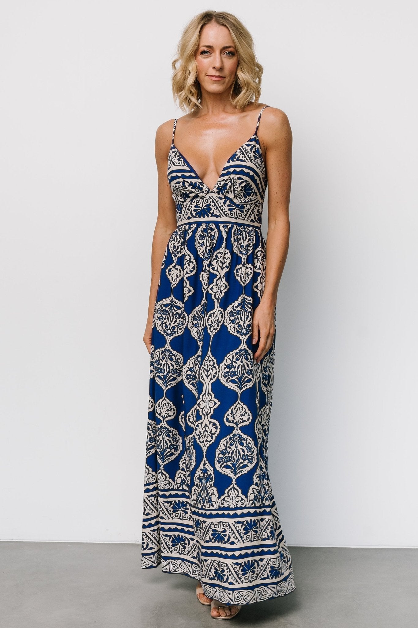 Davinah V Neck Maxi Dress | Blue Print - Baltic Born