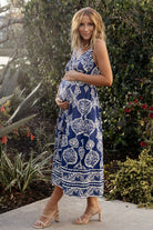 Detail shot of the lined bust and gathered seam construction that provides shape and coverage in the Delia Midi Dress.