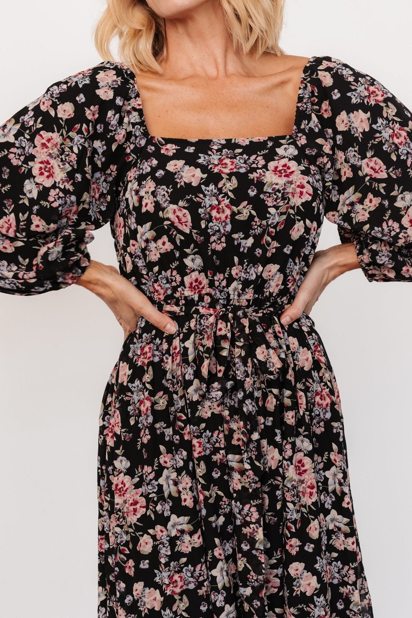 Della Dress | Black Multi Floral - Baltic Born