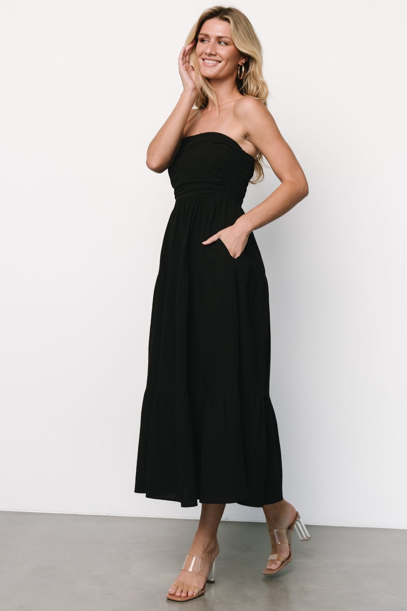 Delray Strapless Dress | Black - Baltic Born