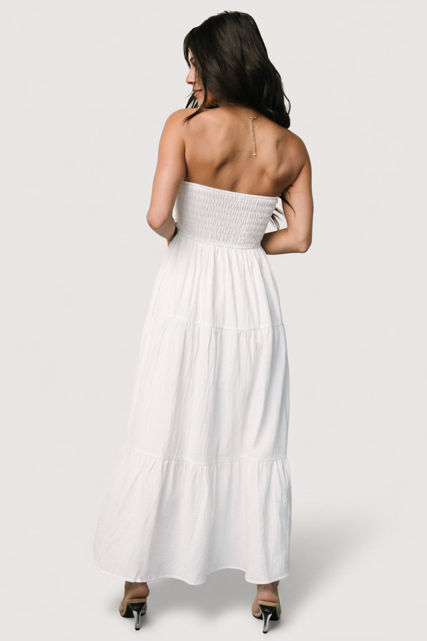 Delray Strapless Dress | Off White