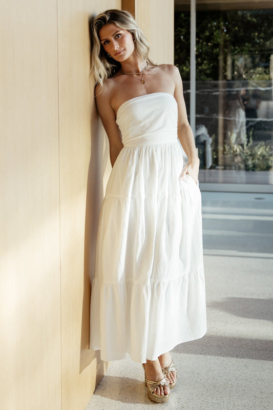 Delray Strapless Dress | Off White - Baltic Born