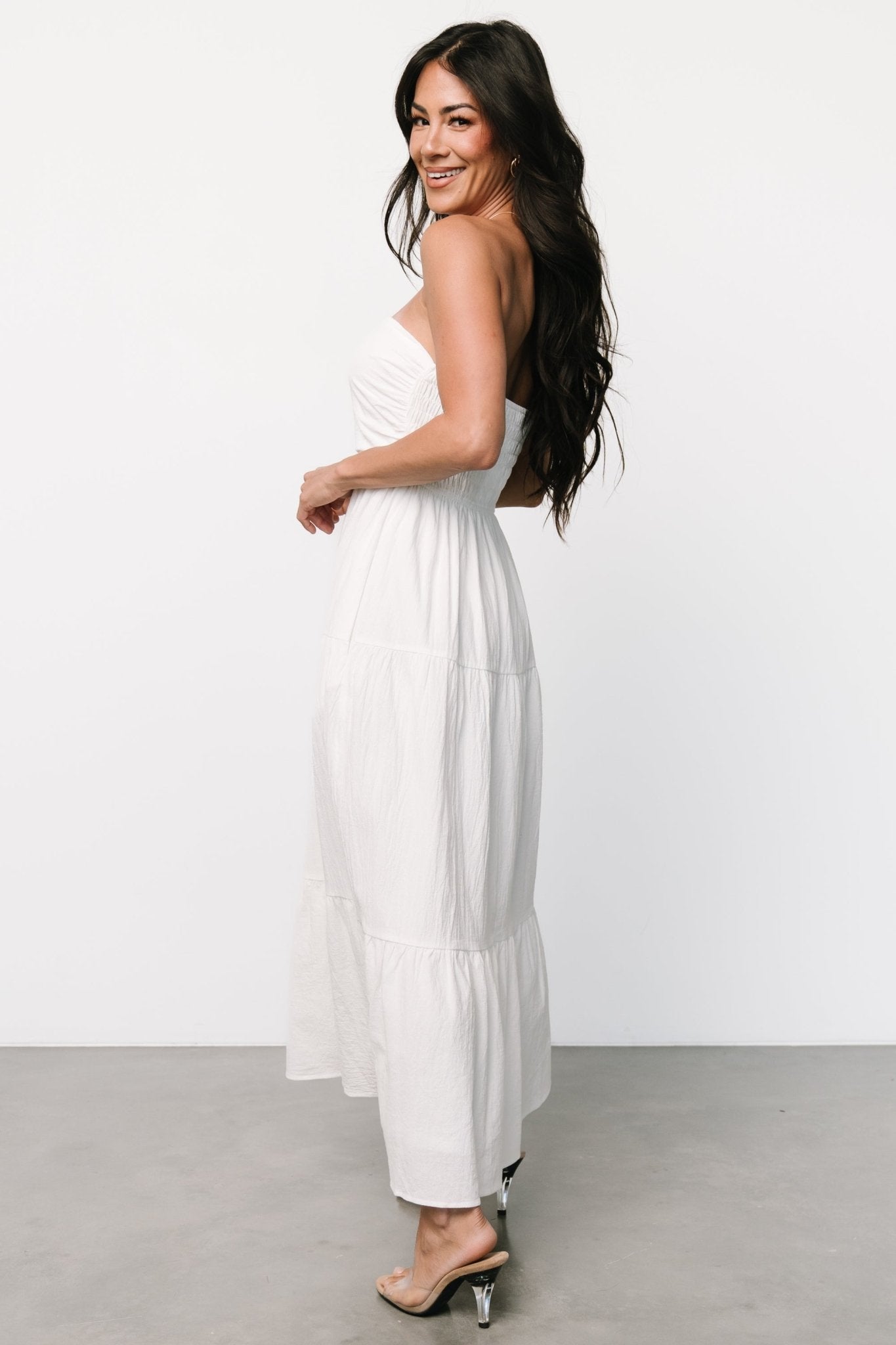 Delray Strapless Dress | Off White - Baltic Born