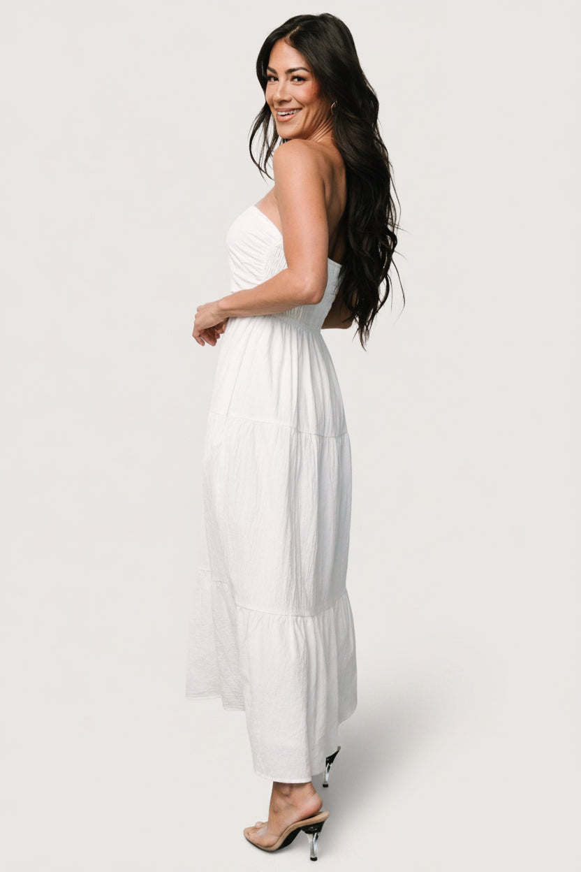 Delray Strapless Dress | Off White