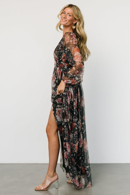 Desiree Tulle Maxi Dress | Black + Berry - Baltic Born