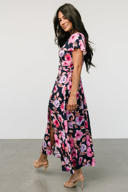 Destin Maxi Dress | Navy + Pink - Baltic Born