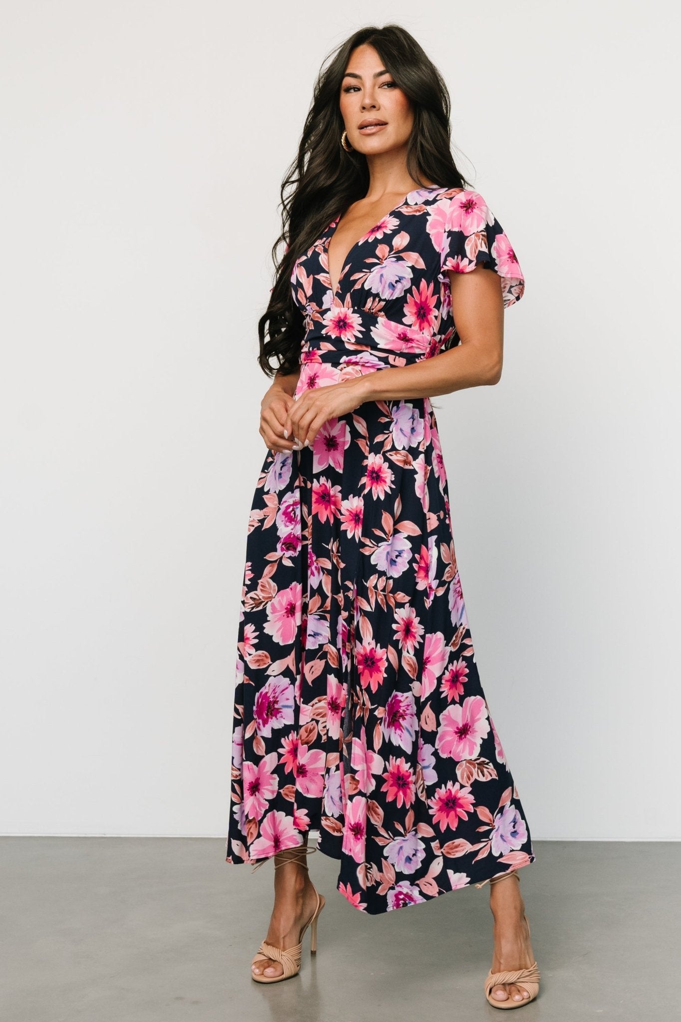 Destin Maxi Dress | Navy + Pink - Baltic Born