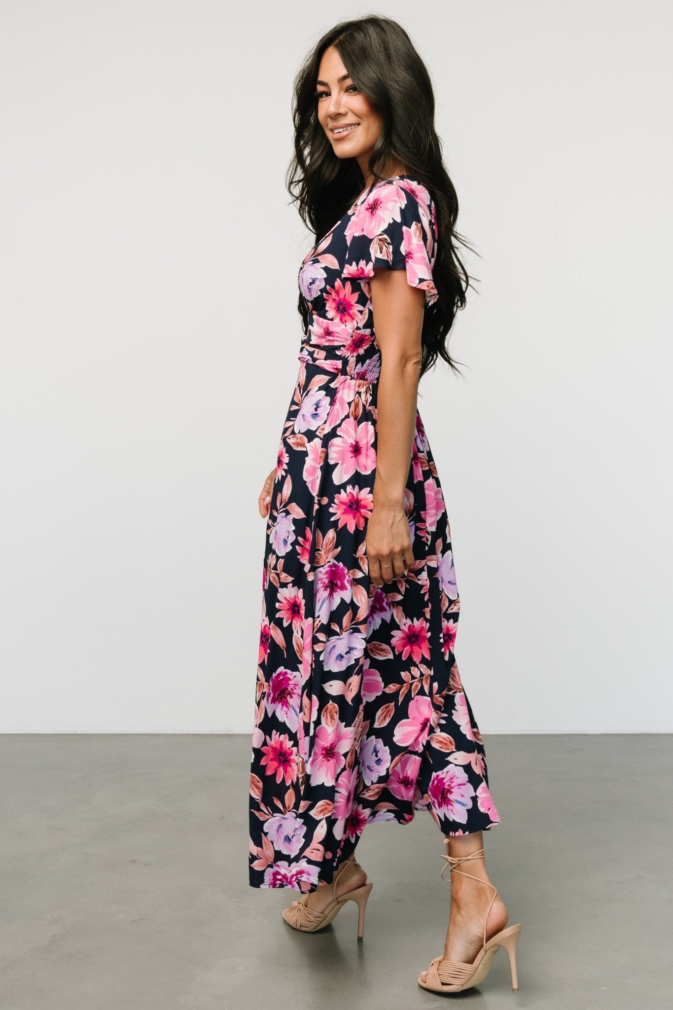 Destin Maxi Dress | Navy + Pink - Baltic Born