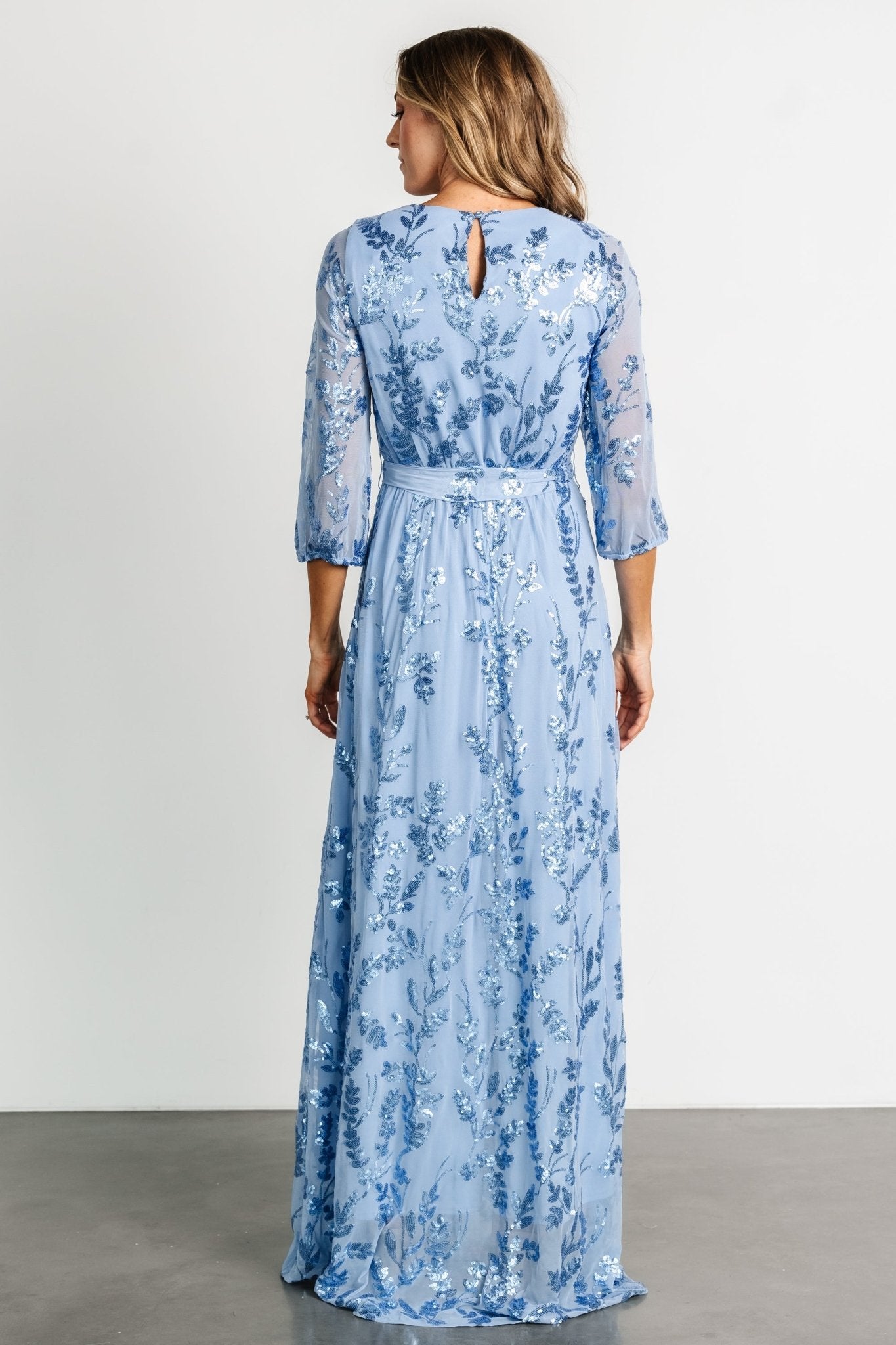 Destiny Sequin Maxi Dress | Blue - Baltic Born