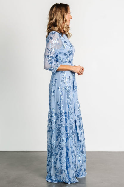 Destiny Sequin Maxi Dress | Blue - Baltic Born