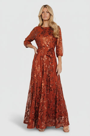 formal dresses destiny usa Baltic Born Womens Destiny Sequin Maxi Dress | Cinnamon