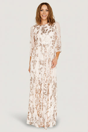 Destiny Sequin Maxi Dress | Rose Gold