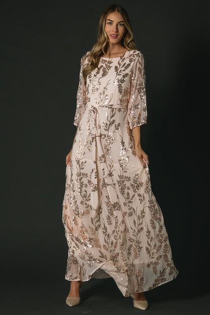 Destiny Sequin Maxi Dress | Rose Gold - Baltic Born