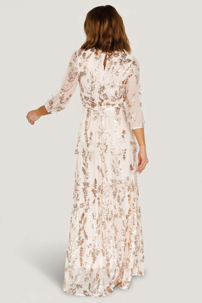 Baltic Born Womens Destiny Sequin Maxi Dress | Rose Gold | Size: Small Baltic Born Womens Destiny Sequin Maxi Dress | Rose Gold | Size: Small