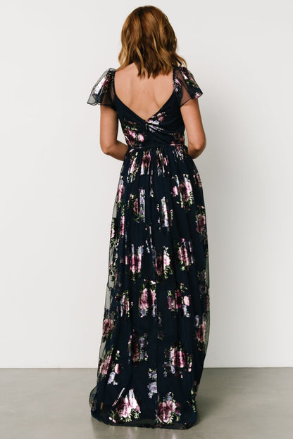 Devany Maxi Dress | Navy Multi - Baltic Born