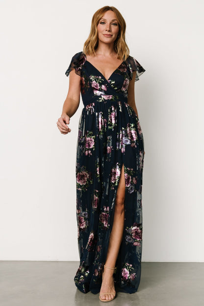 Devany Maxi Dress | Navy Multi - Baltic Born