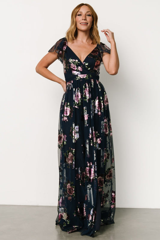 Devany Maxi Dress | Navy Multi - Baltic Born