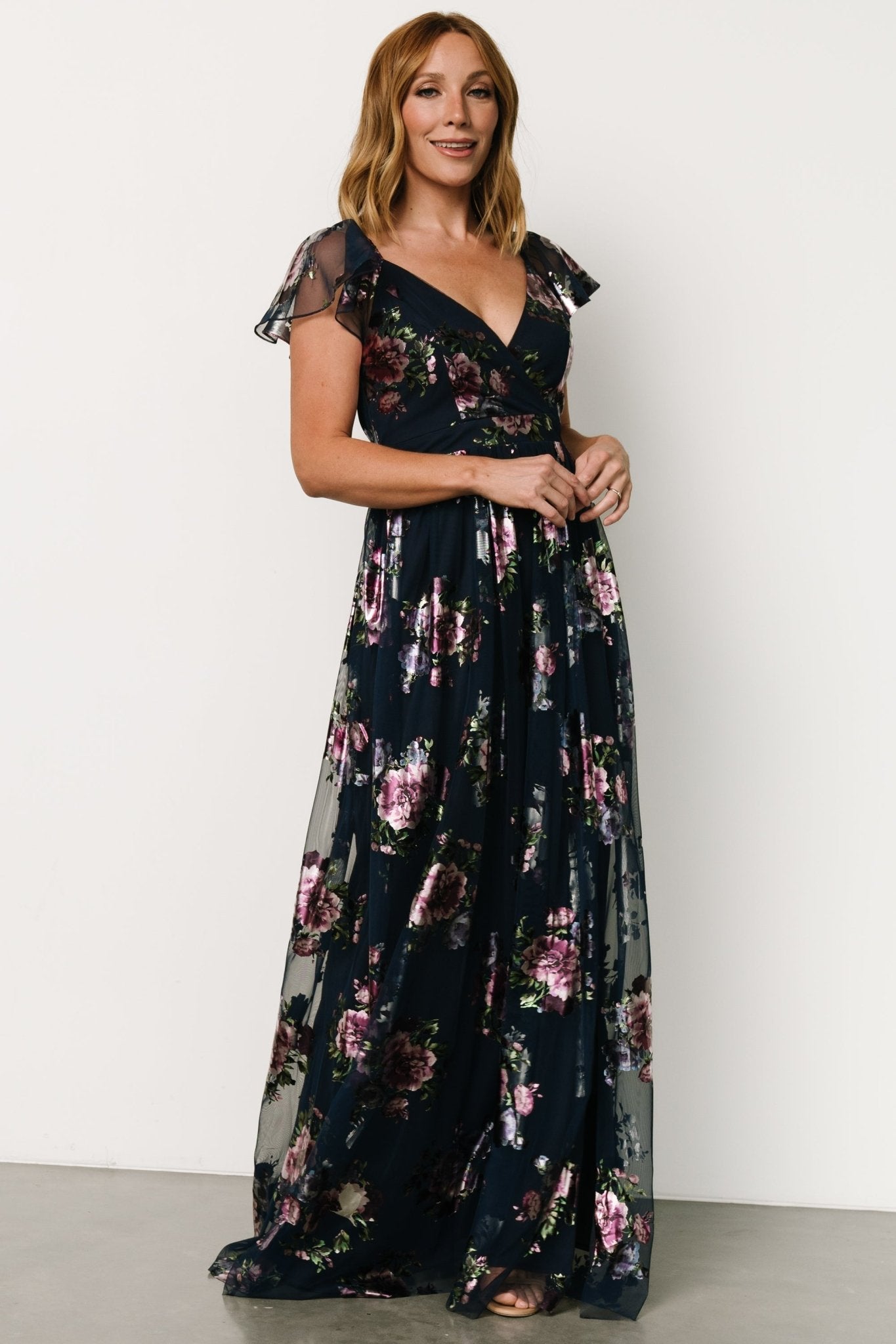 Devany Maxi Dress | Navy Multi - Baltic Born