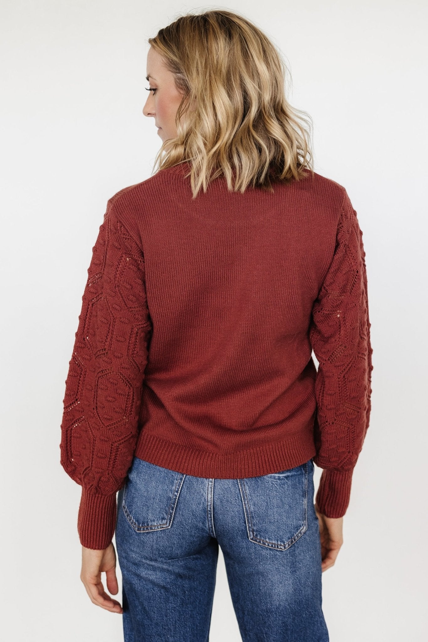 Devri Pointelle Sweater | Rust - Baltic Born