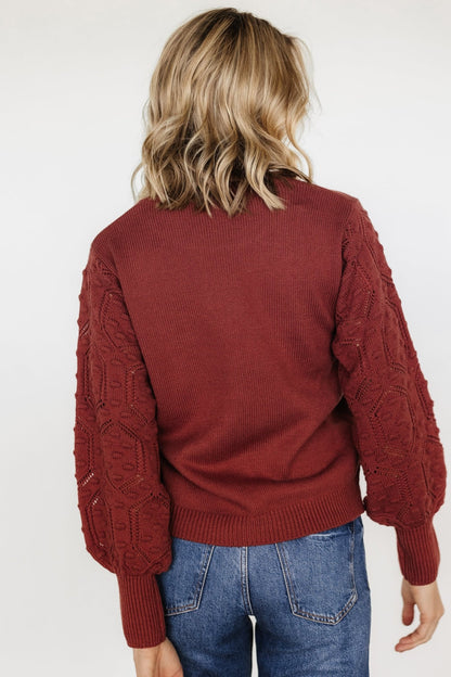 Devri Pointelle Sweater | Rust - Baltic Born