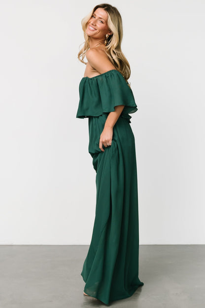 Diana Off Shoulder Maxi Dress | Emerald - Baltic Born