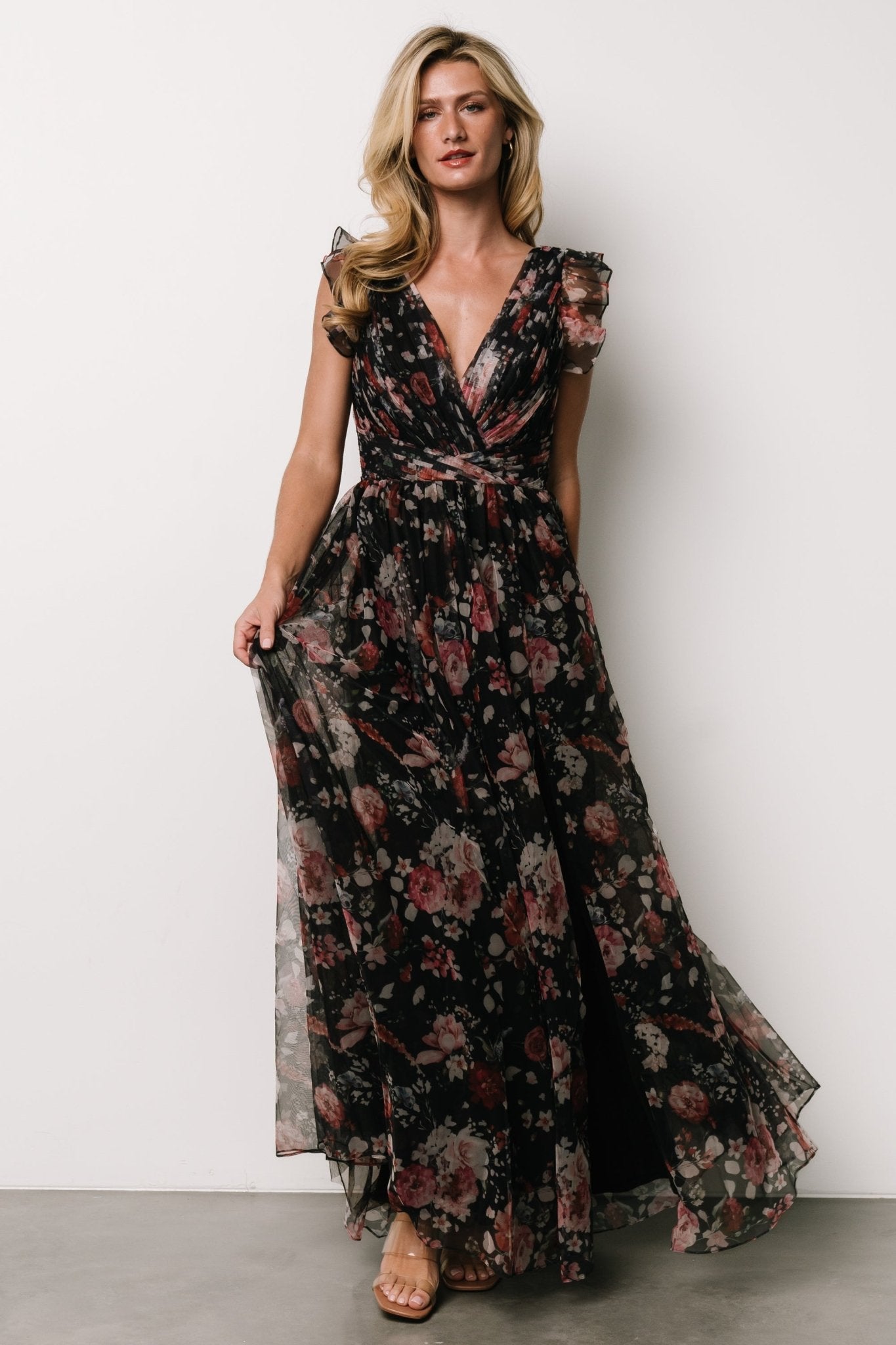 Dimitra Maxi Dress | Black Floral - Baltic Born