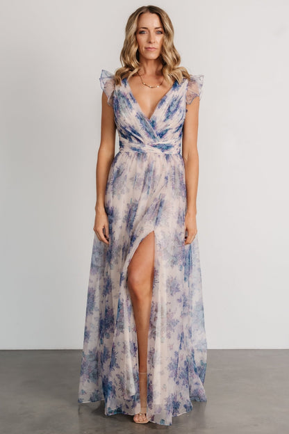 Dimitra Maxi Dress | Natural + Slate Floral - Baltic Born