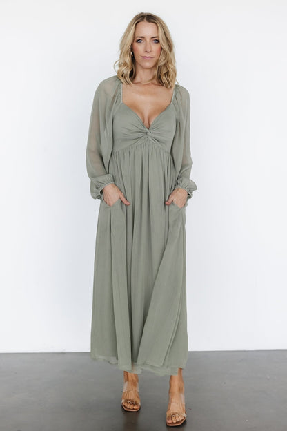 Dione Midi Dress | Dusty Olive - Baltic Born