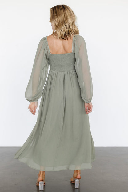 Dione Midi Dress | Dusty Olive - Baltic Born