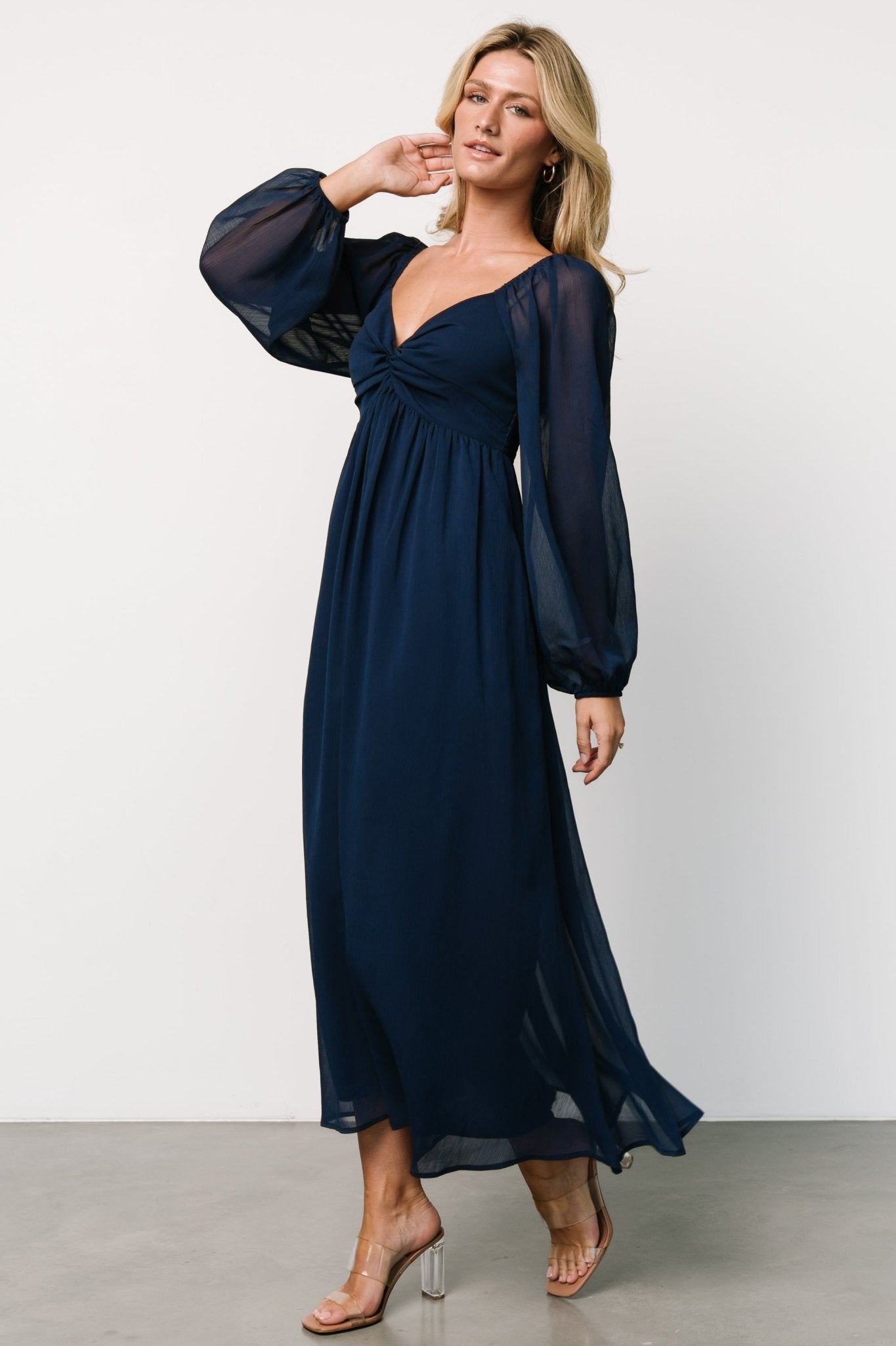 Dione Midi Dress | Navy - Baltic Born