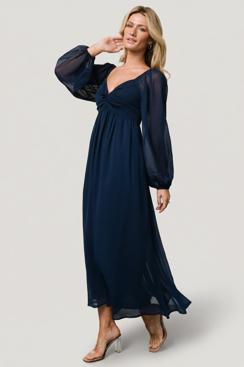 Dione Midi Dress | Navy
