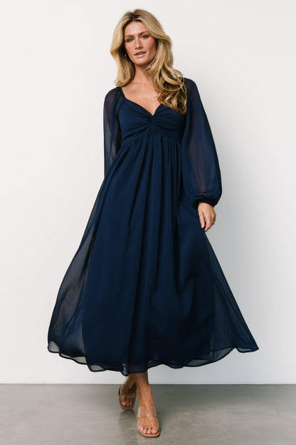 Dione Midi Dress | Navy - Baltic Born