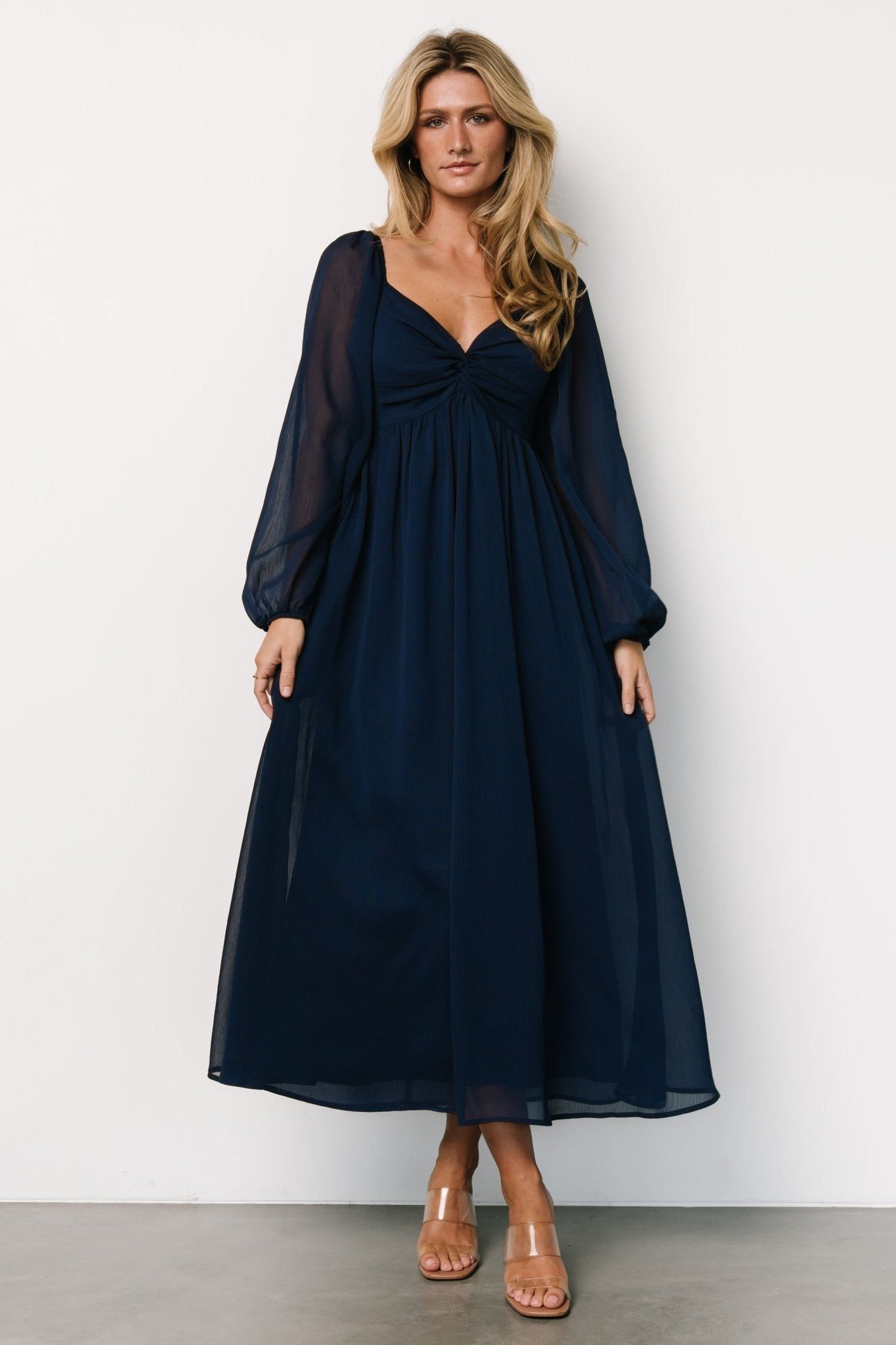 Dione Midi Dress | Navy - Baltic Born