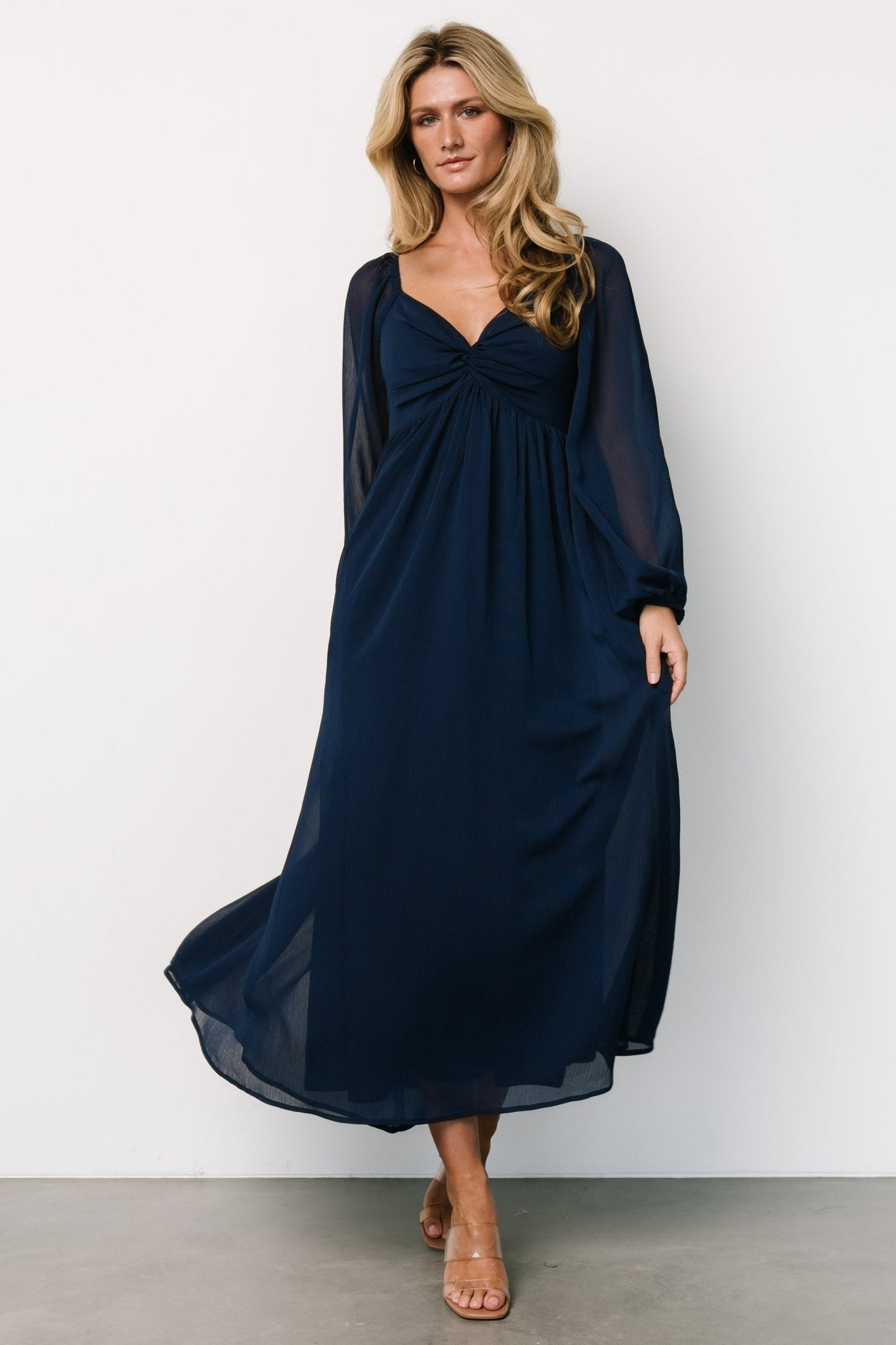 Dione Midi Dress | Navy - Baltic Born