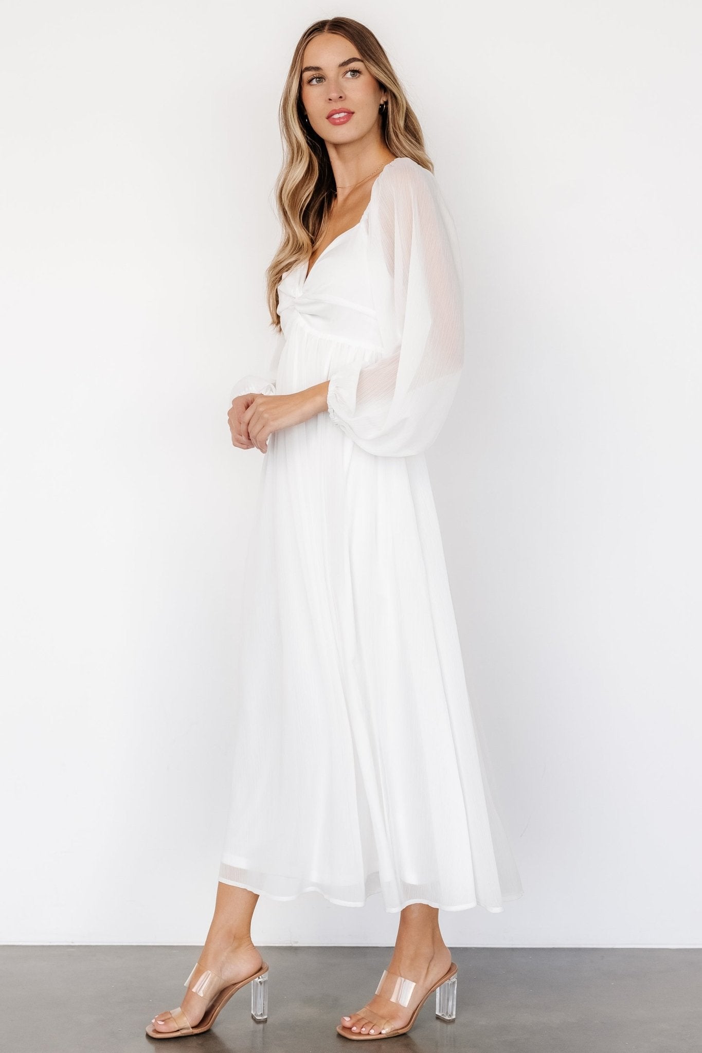 Dione Midi Dress | Off - White - Baltic Born