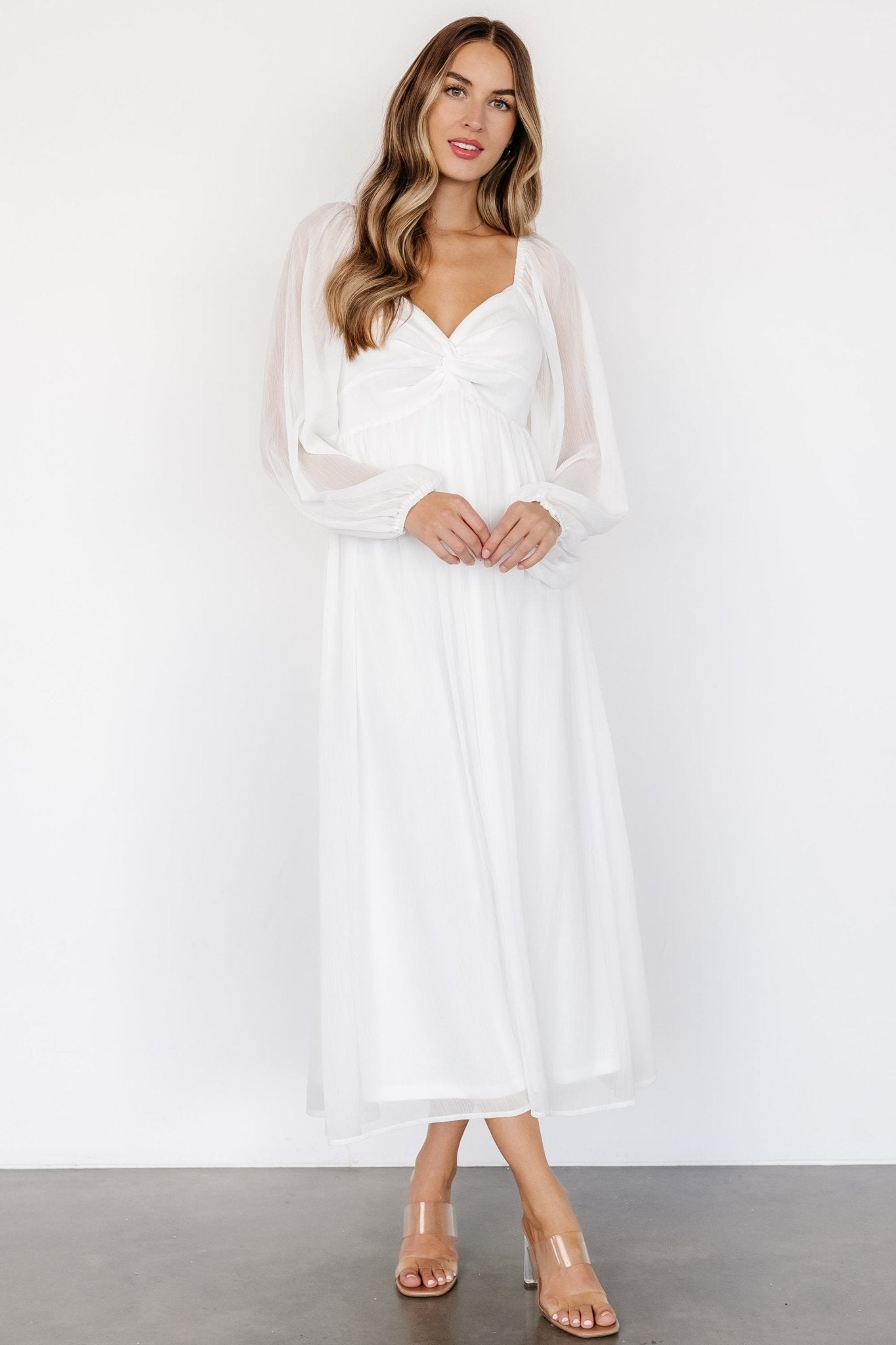 Dione Midi Dress | Off - White - Baltic Born