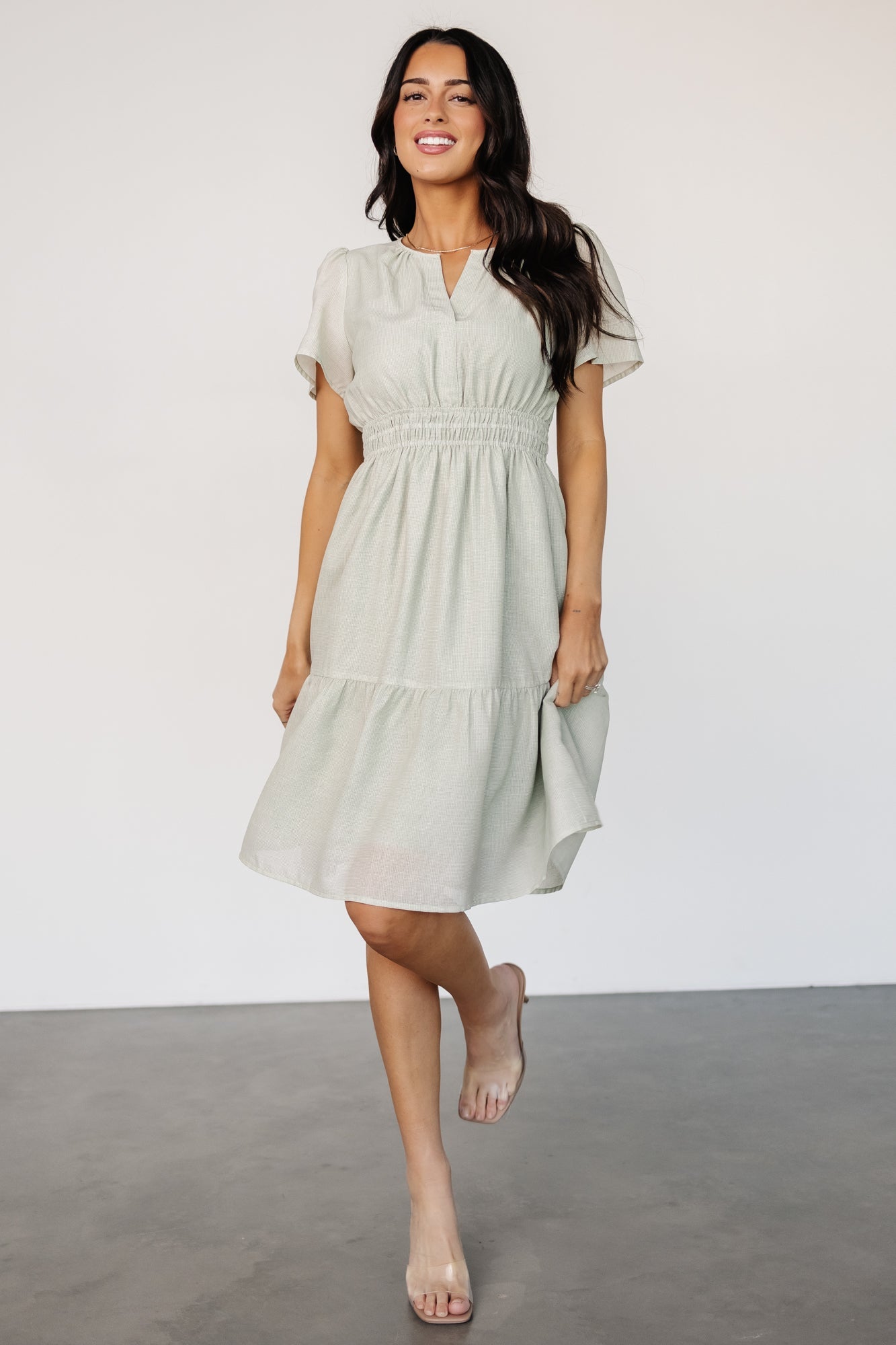 Dita Short Dress | Sage - Baltic Born