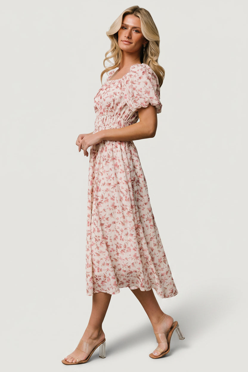 knee length dresses for ladies Audrine Suiting Sleeveless Midi Dress / Ivory | Meshki