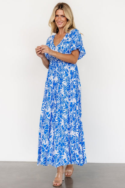 Elaine Maxi Dress | Blue + White - Baltic Born