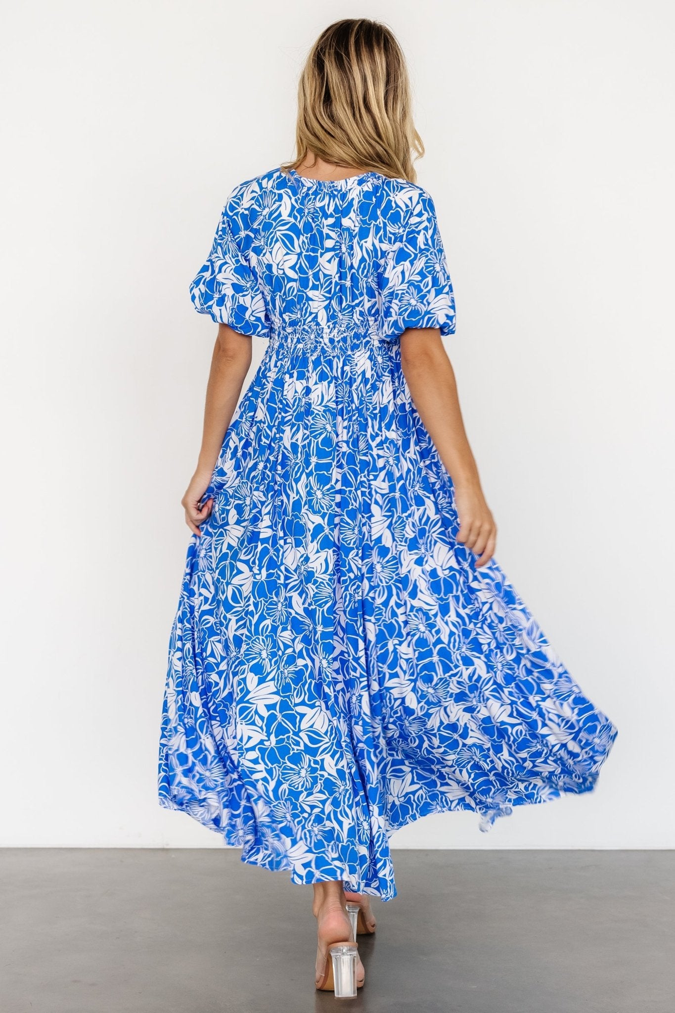 Elaine Maxi Dress | Blue + White - Baltic Born