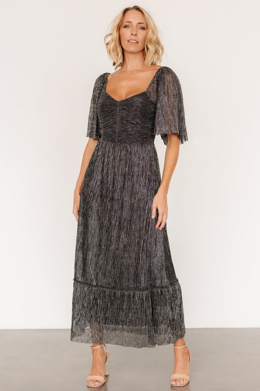 Elea Shimmer Dress | Black - Baltic Born