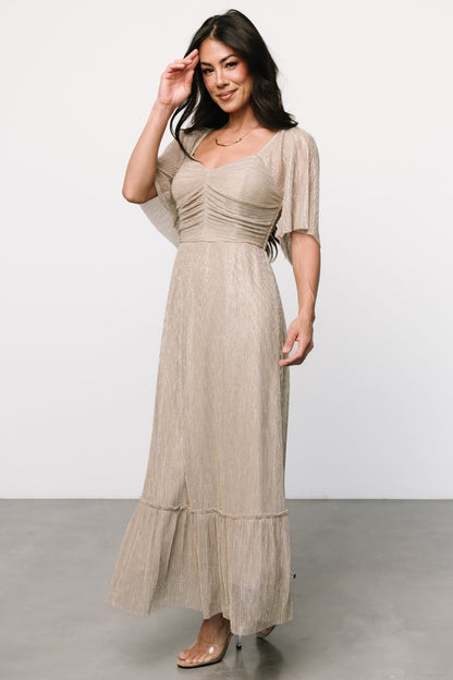 Elea Shimmer Dress | Champagne - Baltic Born