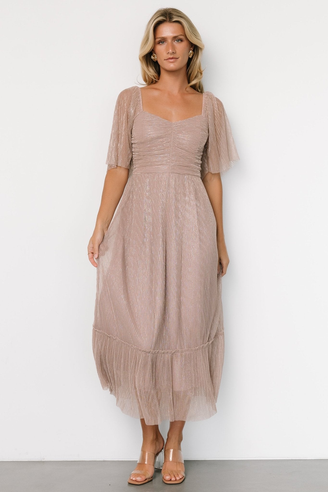 Elea Shimmer Dress | Vintage Rose - Baltic Born