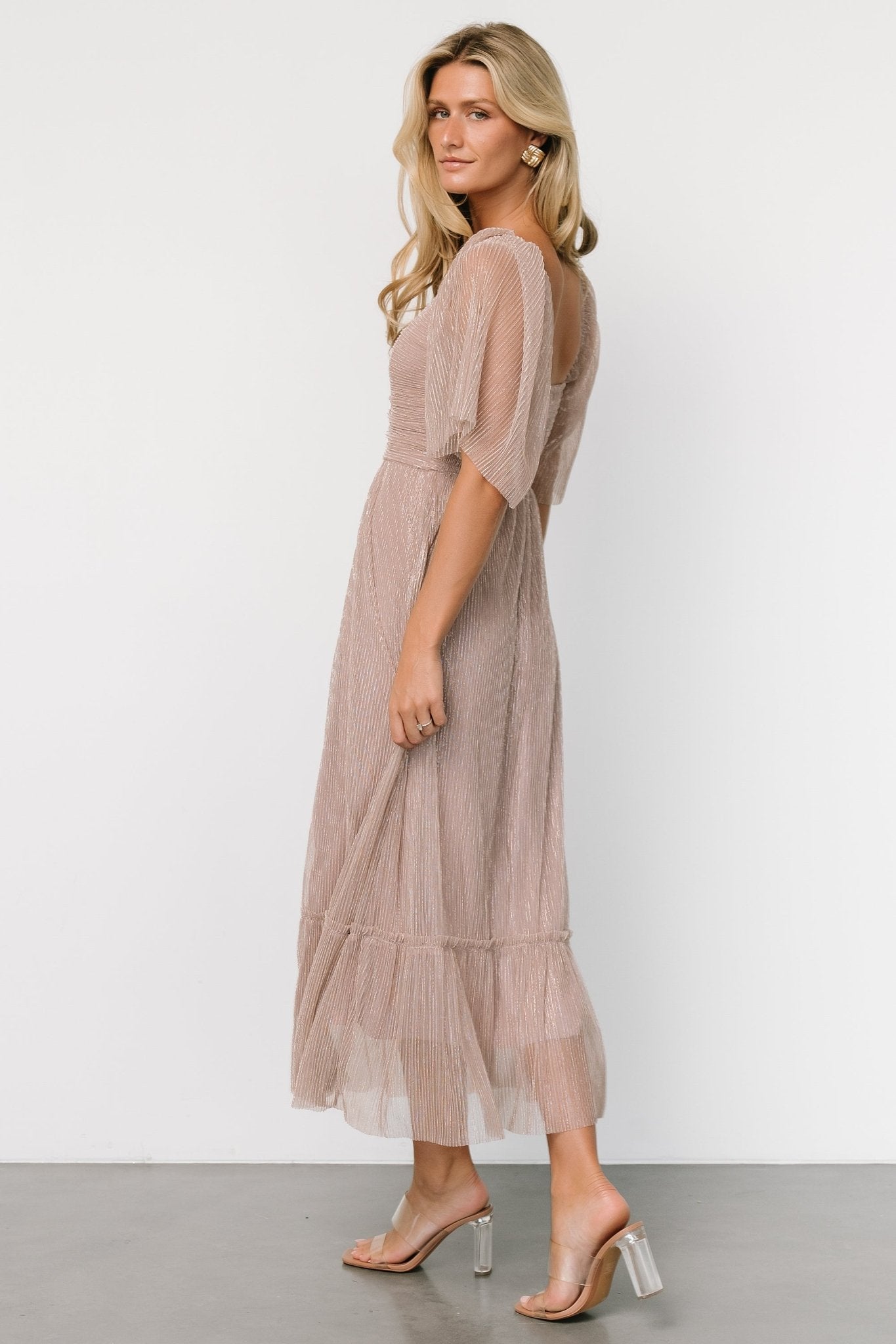 Elea Shimmer Dress | Vintage Rose - Baltic Born