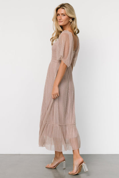 Elea Shimmer Dress | Vintage Rose - Baltic Born