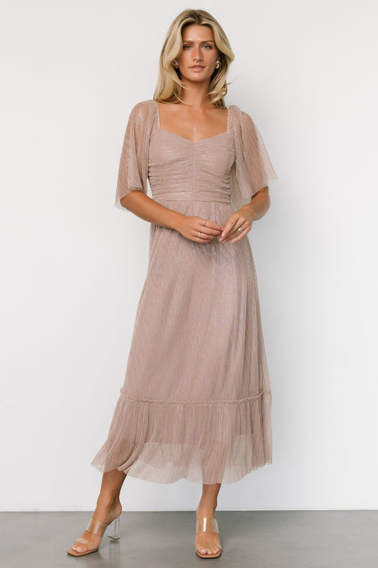 Elea Shimmer Dress | Vintage Rose - Baltic Born